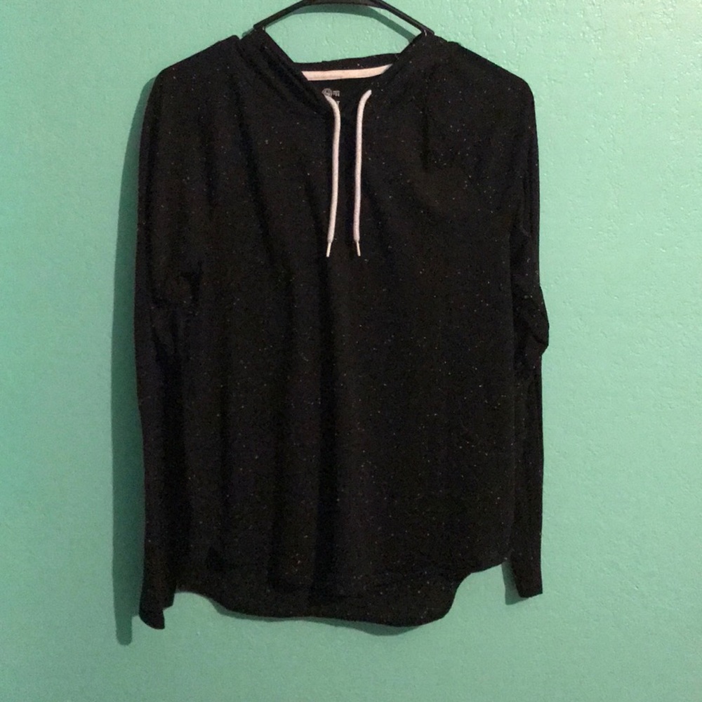 Black with tiny white dots hoodie